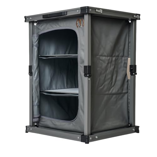 Bushtec Adventure Sierra Canvas Camp Cupboard, Camping Table or Outfitter Cupboard, Table.