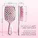 FHI Heat UNbrush Mini Detangler Brush for Pain-Free Brushing on All Wet or Dry Hair Types — Durable Duoflex Anti-Static Bristles, Lightweight Handle, Vented Mini Hair Brush, Peony Light Pink