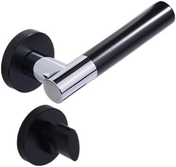 Door Indoor Magnetic Door Lock Bedroom Door Handle Bathroom Bronze Wooden Door Home Silent Split Lock(D31 S945 King Kong Black)