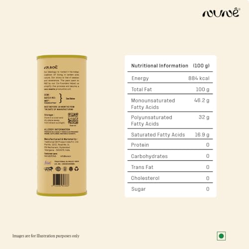 Image of Nune Virgin Cold Pressed Groundnut Oil - 2 Litre with Pure & Certified Cooking Oil