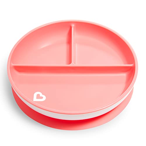Prato com Divisórias e Ventosa Rosa - Munchkin