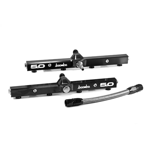 Fuel Rail Compatible with 2015-2017 Ford Mustang GT (Black)