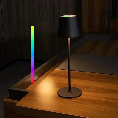 Epicflare Lampe de table Lampe de chevet à intensité variable USB type C LED Lampe de table sans fil IP44 Lampe de table pour chambre à coucher, table à manger, restaurants, lecture, travail