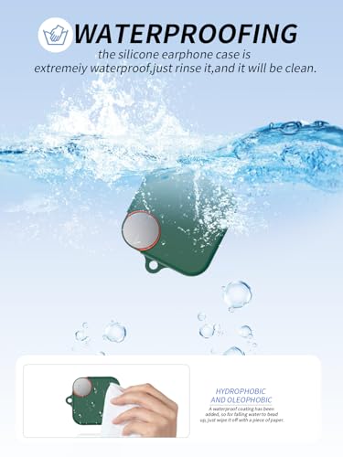 Coque silicone pour CMF by Nothing Buds 2 avec cordon vert protecteur - 5