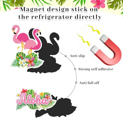 Imanes decorativos de flamenco rosa para refrigerador, pack 21 miniatura 3