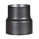 FIREFIX R150/Ü2 Reduzierung 150 auf 130 für 2 mm starke Rauchrohre, schwarz lackiert, von 150 mm Ofenanschluss auf 130 mm Wandanschluss