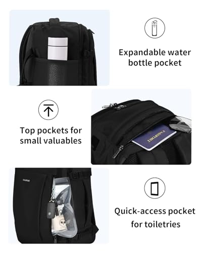 Mochila de viaje ECOHUB 17 pulgadas negra con puerto USB miniatura 5