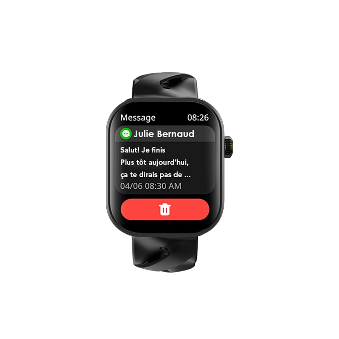 Oraimo Montre Connectée Écran AMOLED 60Hz 1,85" Appel Bluetooth HD Smartwatch Homme Femme Sport 143 Modes Étanche IP68 Autonomie 14 Jours Cardio SpO2 Podomètre Notifications SMS Message Android iOS