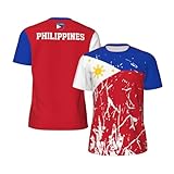 YiiLi Philippines Flag Grain Sports Mesh T-Shirt Retro Jerseys for Running Cycling Soccer Tennis Fitness Climbing