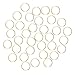 Fushing 100Pcs Stainless Gold Color Split Rings, Crystal Chandeliers Connectors for Chandelier, Curtain,Suncatchers, Crystal Garland,Necklaces, Keys, Earrings, Jewelry Making (Gold, 12mm)