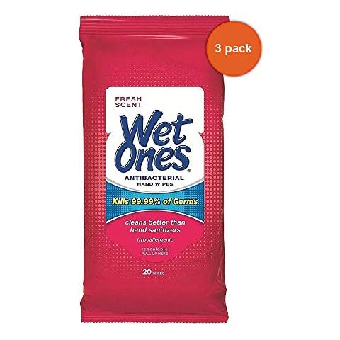 20CT Wet Ones Wipes - Pack of 3 Cover