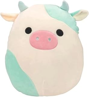 Squishmallow Cow, Cute Cow Plush Pillow, Squishmallow 7.8" Plush Pillow Soft Cow Stuffed Animal Toy Cute Cow Plush Pillow for Family Decoration,The Best Gifts for Boys and Girls (White and Blue Cow)