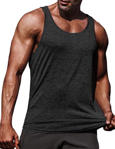 COOFANDY Tank Top Herren Sport Ärmellose Unterhemd Herren Sommer Tanktop Bodybuilding Muskelshirts Fitness Achselshirt Unterhemden Männer Schwarz XL