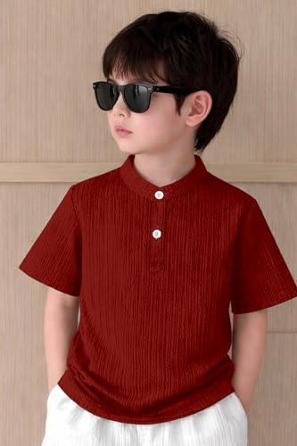 Image of Fashion Dream Boys Cotton Blend Solid Co-ord Set|Boys Co-ord Set|Boy's Clothing Set|Boy's 2 Piece Set|Clothing Set|Boys T-Shirt and Short Set|Co-ords