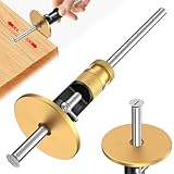 Wheel Marking Gauge Knife Woodworking, Scribe Tool Woodworking, Adjustable 0-12cm, Aluminum & Brass Options, for Parallel Lines, Dovetail Joints & Professional Carpentry (Brass with Fine Adjustment)