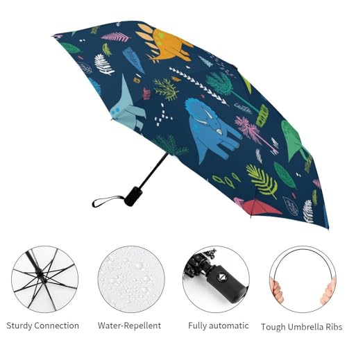 Parapluie automatique compact jolis cochons avec ouverture rapide et robuste - 3