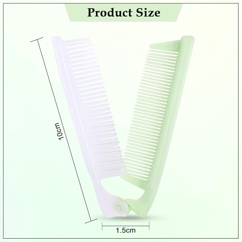 Image of GLUN Foldable Comb, Portable Travel Hair Comb for Detangling, Massage, and Anti-Static Styling Accessories