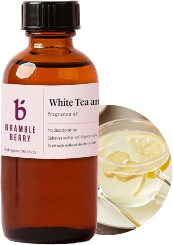 Image of Brambleberry White Tea and Ginger Fragrance Oil | Floral Scent for Soap | White tea ginger fragrance oil for soap making, lotion, candles, bath bombs, body butter, scrubs, and soft floral DIY.