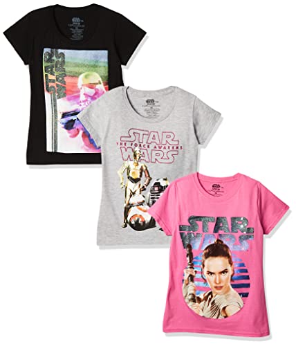 STAR WARS Girls' The Force Awakens Episode 7 Graphic Tee 3-Pack