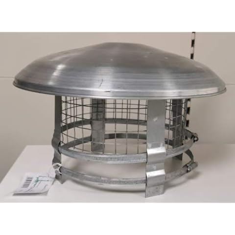 ROUND TOWER Chrome Chimney Cap with Screen Cover