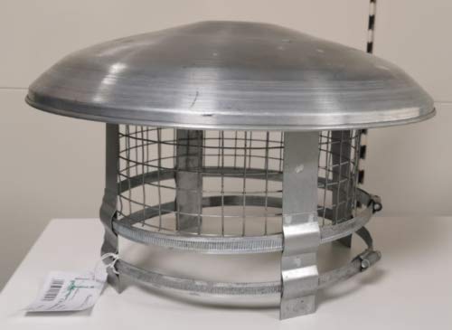 ROUND TOWER Chrome CHIMENY Cap C/W Bird Screen Canopy Chimney Cowl