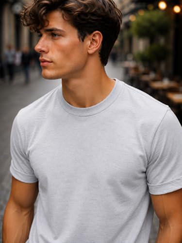 Image of INKKR Men's Solid Round Neck Half Sleeve Classic Cotton Bio-wash T-Shirt | Crew Neck Cotton Tshirt for Men