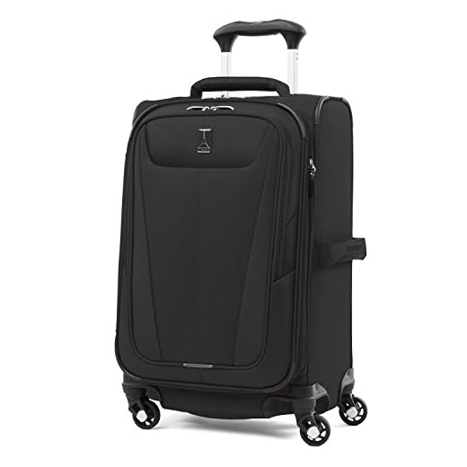 Travelpro Maxlite 5 Softside Expandable Carry on Luggage with 4 Spinner Wheels, Lightweight Suitcase, Men and Women, Black, Carry On 21-Inch