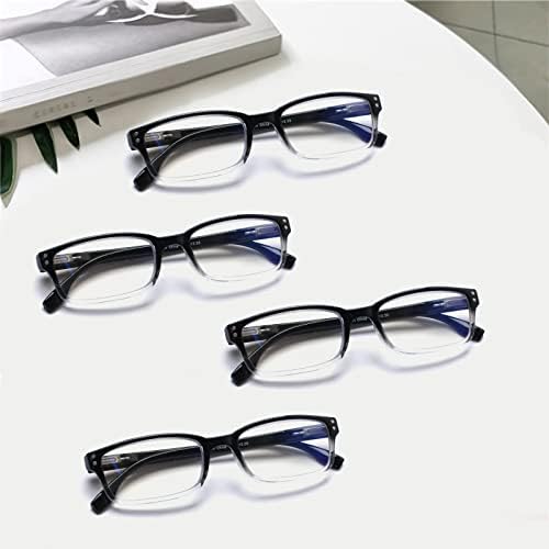 Kerecsen 4 Pack Reading Glasses for Women/Men Spring Hinges Readers Glasses Lightweight Eyeglasses (4 Pack Black, 1.75, multiplier_x) - 5