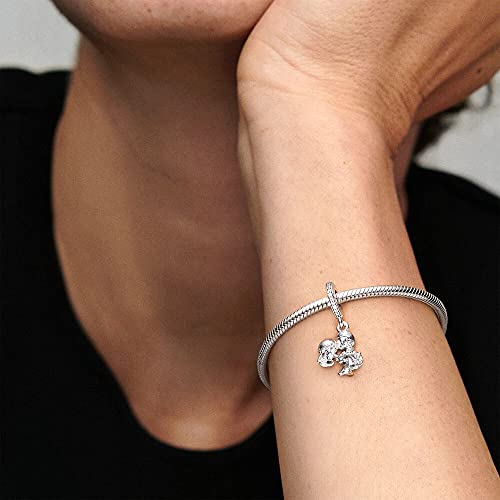 Married Couple Cubic Zirconia Family Charms 925 Sterling Silver Heart Beads Perfect Mom Charms Birthday Christmas Jewelry Gifts Women2