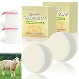 Sanfte Schafstalg-Hydratationsseife für empfindliche Haut - Milde Reinigung, intensive Feuchtigkeit, reichhaltiger Schaum - Natürlich & nicht reizend - Leichter Duft