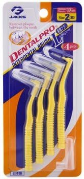 Size 2 (SS) L-Shaped Interdental Brushes 4-Pack
