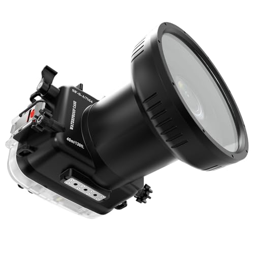 Ficha técnica Funda impermeable subacuática para cámara Sony A7MIV IPX8 de 132 pies 40 m funda de buceo con vidrio antirreflejos y completo A7MIV FL1545 - Fernando Cortés