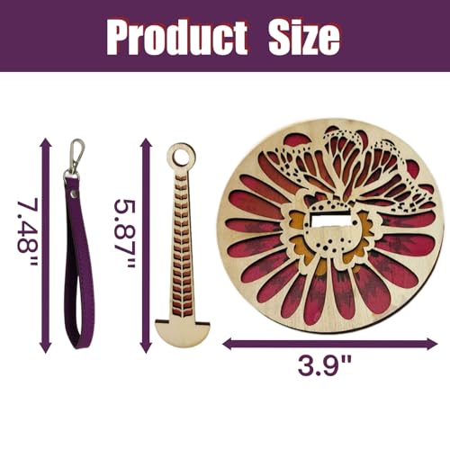 Image of Portable Wrist Yarn Holder with Leather Strap,Yarn Storage Spinner | Knitting and Crocheting Craft Tool for Crochet Trave