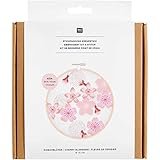  Stickpackung Kirschblüten, Bild Ø 15 cm, gezählter Kreuzstich