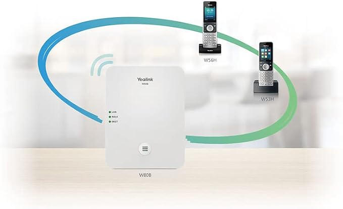Teléfono inalámbrico Yealink W56H con pantalla color 2.4 pulg miniatura 2