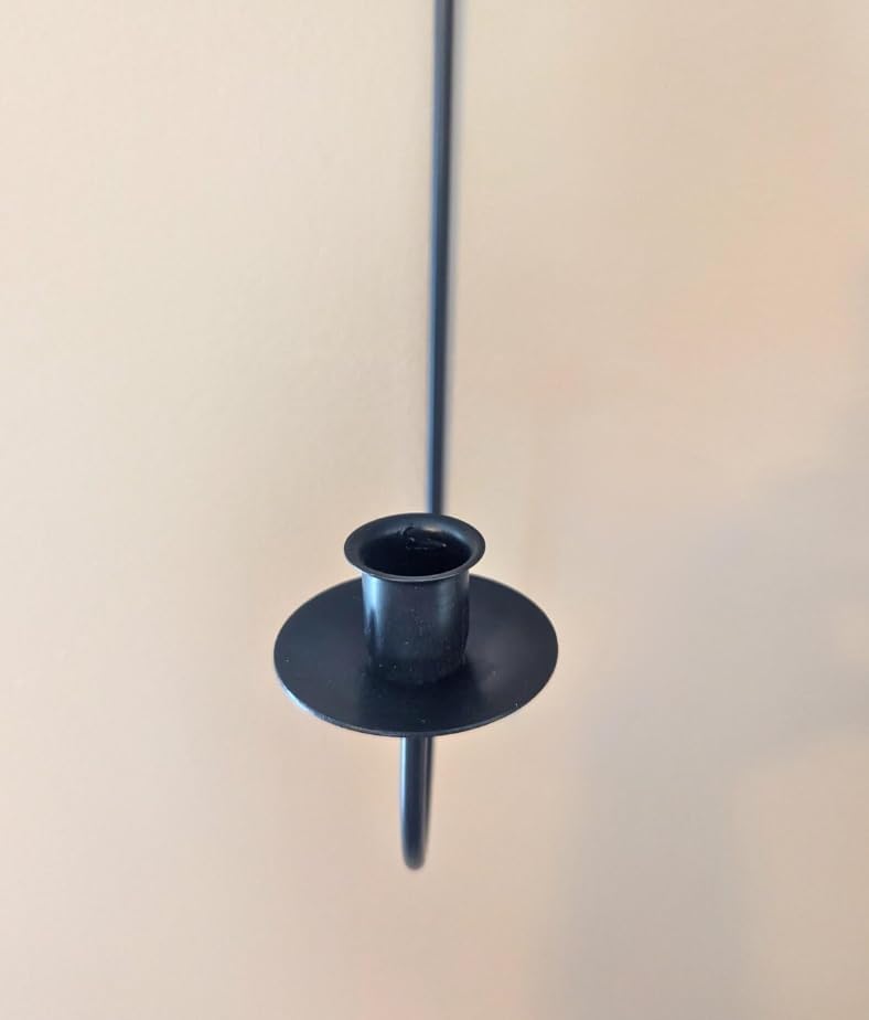 Romantic Heart-Shaped Wrought Iron Wall Sconce – Handcrafted Taper Candle Holder for Rustic and Cozy Decor (2)