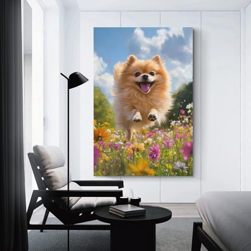 Pinturas murales de Pomerania y cuadros decorativos para salón, póster lienzo 50x75cm 3