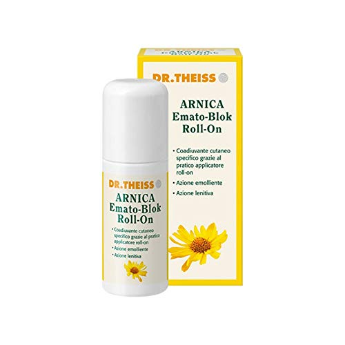 Dr. Theiss Arnica Ematoblock Roll On - Crema Arnica y Caléndula Efecto Refrescante, 50 ml - Coadyuvante y Alivio cutáneo, ideal para masaje en la piel del cuerpo