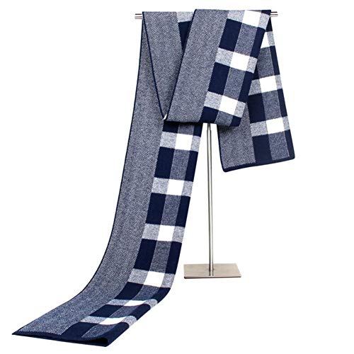 Écharpe hiver hommes contre le froid | Châle long tricot jacquard doux anti-irritation