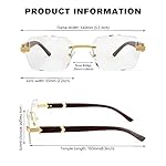 Pro Acme Rimless Rectangle Sunglasses for Men Women Hexagon Shade Eyewear Frameless y2k Glasses - Image 5