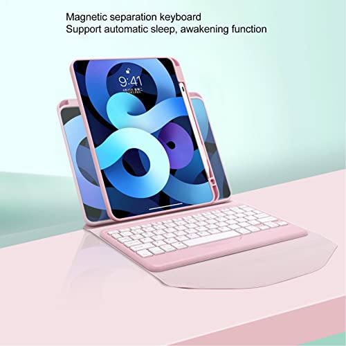 Teclado vertical rosado Bluetooth funda magnética para tablet iOS 10.9 3