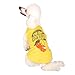 Blueberry Pet Cherry Soda Candy Cotton Dog Tank Top T Shirt in Sunshine Yellow, Back Length 14