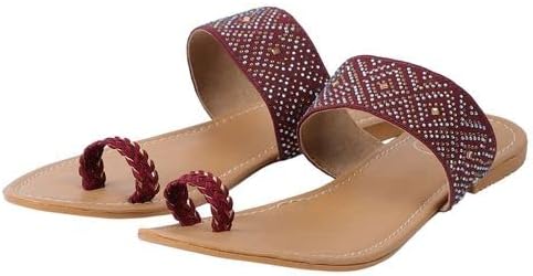 Women Maroon Flats
