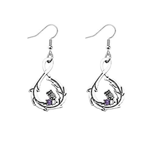 CENWA Scottish Thistle Drop Earrings Scottish Jewelry