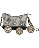 Myra Bag Dainty Delight Floral Purses for Women - Small Canvas Crossbody Bag, Fabric Floral Purse with Real Leather Accents, Pretty Flower Print, Casual Women’s Flower Handbag for Everyday, College