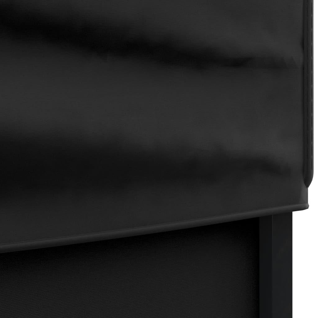 Carpa plegable para fiestas con paredes laterales, color negro, 3 x 3 m, carpa plegable de tela Oxford 210D con revestimiento plateado, resistente a los rayos UV y al agua, marco de acero estable