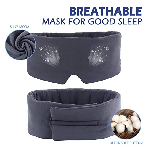 Mavogel 2019 New Sleep Eye Mask - Skin Friendly Modal Material & Light Blocking Sleeping Mask For Home/Flight/Shift Work, 100% Handmade, Fully Adjustable Strap, Full Eye Covers For Women/Men Sleeping #TOP1