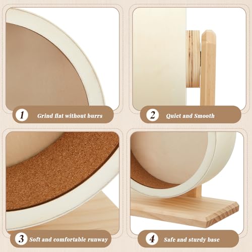 Sonwyoung Conjunto de 2 rodas de madeira para hamster de 20 cm e garrafa de água para hamster, porqu