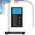 Alkaline Water Ionizer Machine, Water Purifier Machine PH 3.5-10.5,Up to 600mV ORP, 8000 Liters Per Filter,7 Water Settings,Auto-Cleaning,Intelligent Voice White