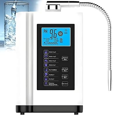 Alkaline Water Ionizer Machine, Water Purifier Machine PH 3.5-10.5,Up to 600mV ORP, 8000 Liters Per Filter,7 Water Settings,Auto-Cleaning,Intelligent Voice White